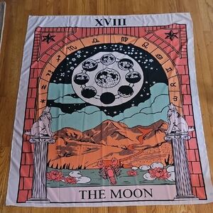 Astrological Tapestry with Moon Phases - Multicolor
